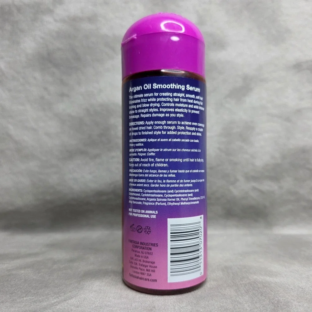 Fantasia IC Smoothing Serum w/Argan Oil‎ 6 oz for Straight & Soft Hair